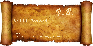Villi Botond névjegykártya